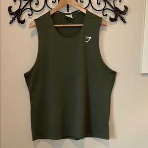 GYMSHARK MENS TANKTOP SIZE XXL GREEN